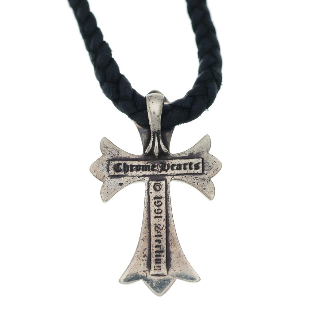 CHROME HEARTS(クロムハーツ) CH CRS SMLスモールCHクロス BC ボロチップブレイド ネックレス シルバー BCA220