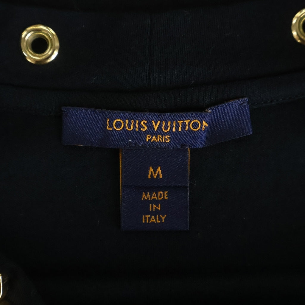 LOUIS VUITTON(ルイヴィトン) 19SS サイドストラップ ネックモチーフ レディース 半袖Tシャツ カットソー ブラック FGTS03