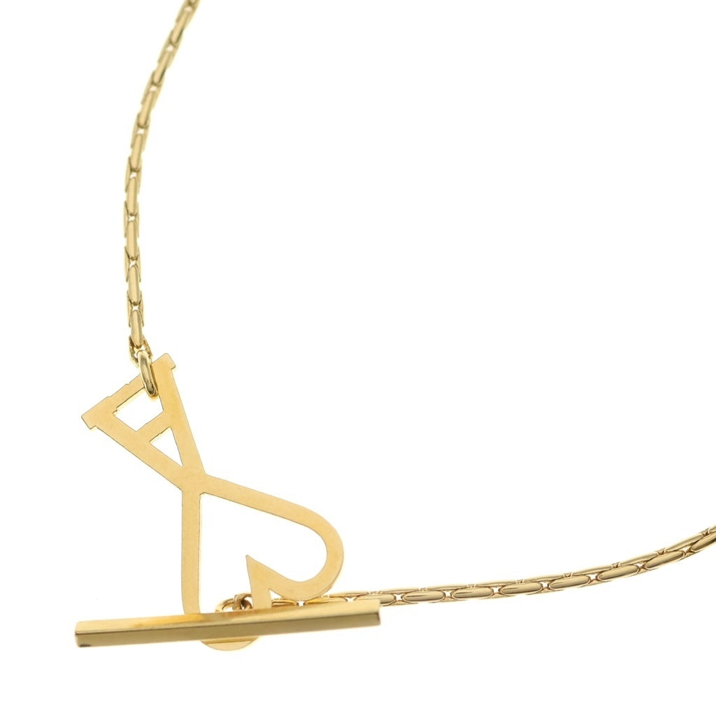 AMI Alexandre Mattiussi(アミアレクサンドルマテュッシ) AMI DE COEUR CHAIN NECKLACE ロゴ チェーン ネックレス ゴールド UJW916 レディース