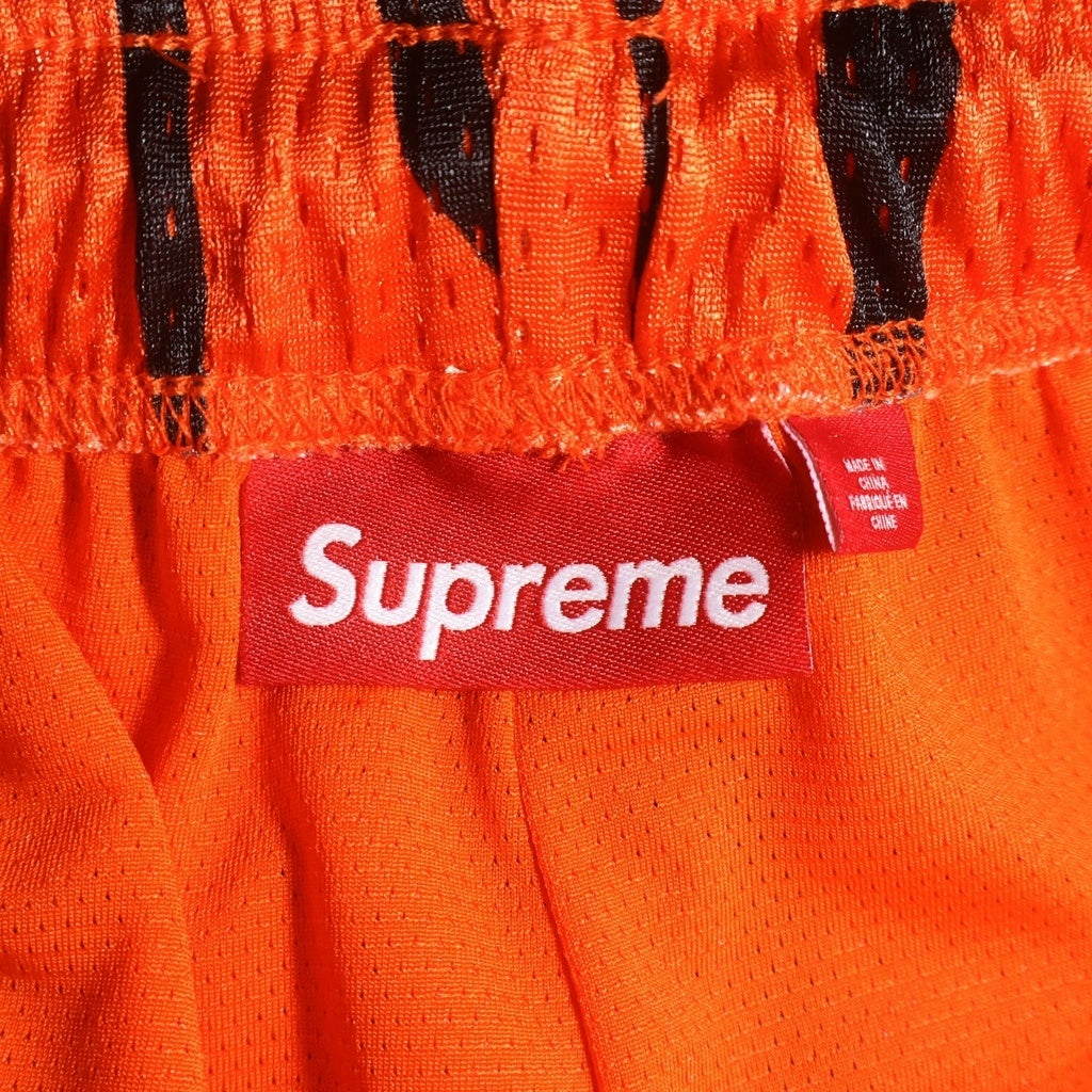 SUPREME(シュプリーム) 24SS Small Box Baggy Mesh Short tigerメッシュ ショートパンツ ハーフパンツ タイガー オレンジ