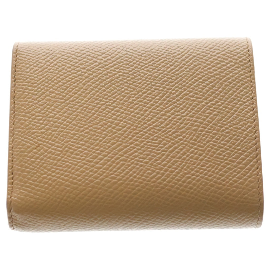 CELINE(セリーヌ) スモールトリフォールド 三つ折り財布 コンパクトウォレット コインケース ベージュ ブラウン レザー レディース