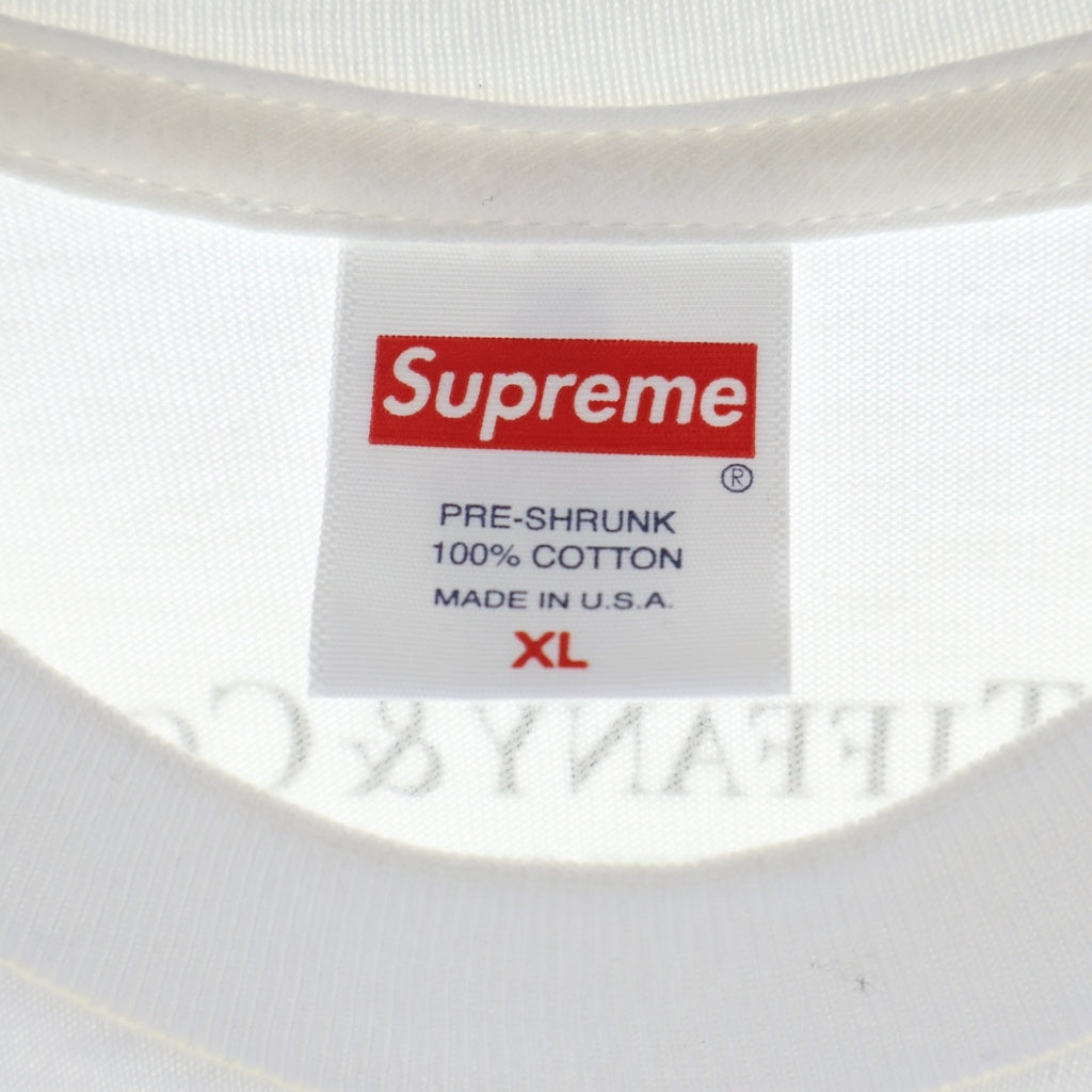 SUPREME(シュプリーム) 21AW ×Tiffany&Co Box Logo Tee ティファニー ボックスロゴ 半袖Tシャツ ホワイト