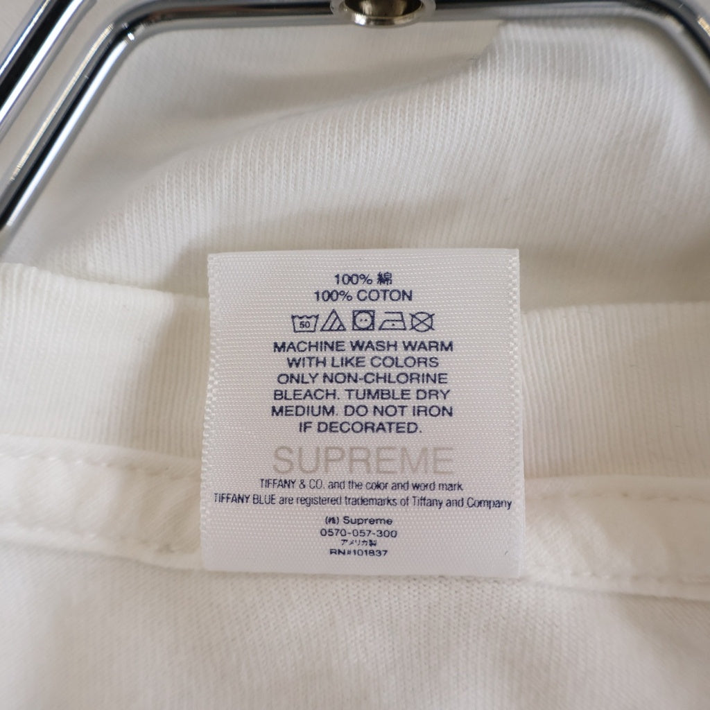 SUPREME(シュプリーム) 21AW ×Tiffany&Co Box Logo Tee ティファニー ボックスロゴ 半袖Tシャツ ホワイト