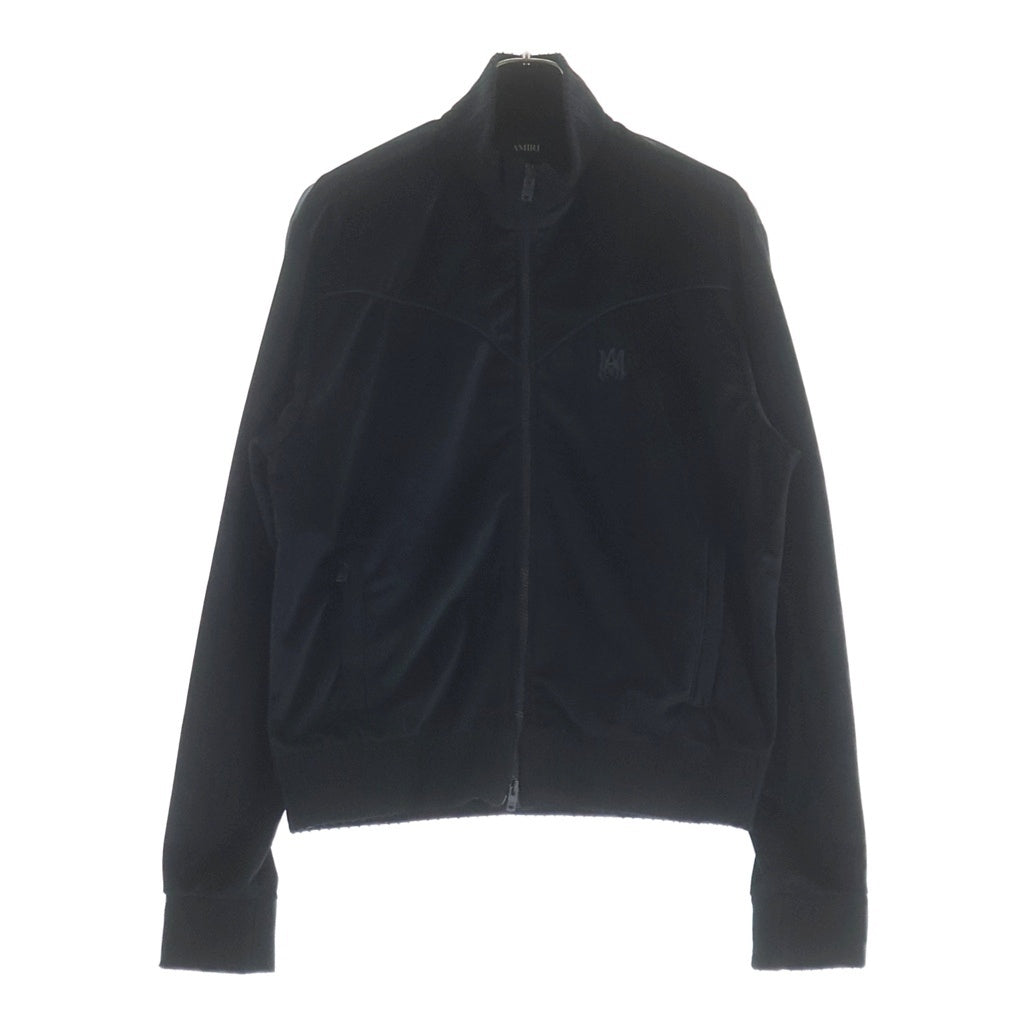 AMIRI(アミリ) Velvet Track Jacket AMロゴ刺繍 ベルベット トラックジャケット ブラック AMOUTJ1013