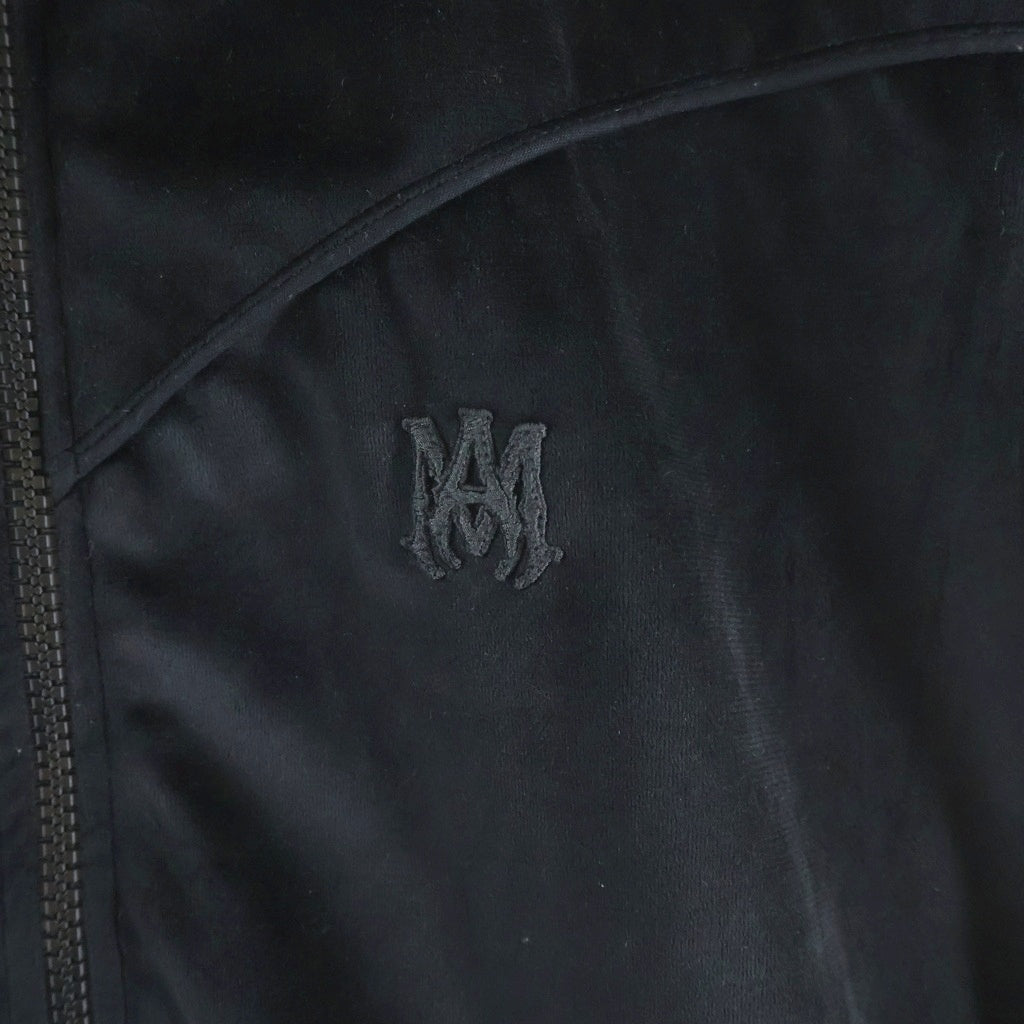 AMIRI(アミリ) Velvet Track Jacket AMロゴ刺繍 ベルベット トラックジャケット ブラック AMOUTJ1013