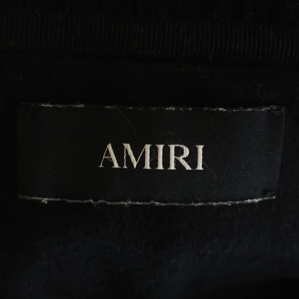 AMIRI(アミリ) Velvet Track Jacket AMロゴ刺繍 ベルベット トラックジャケット ブラック AMOUTJ1013