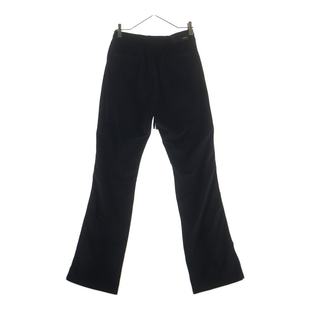 AMIRI(アミリ) Velvet Flare Track Pant AMロゴ刺繍 ベルベット トラックパンツ ブラック AMPATP1023