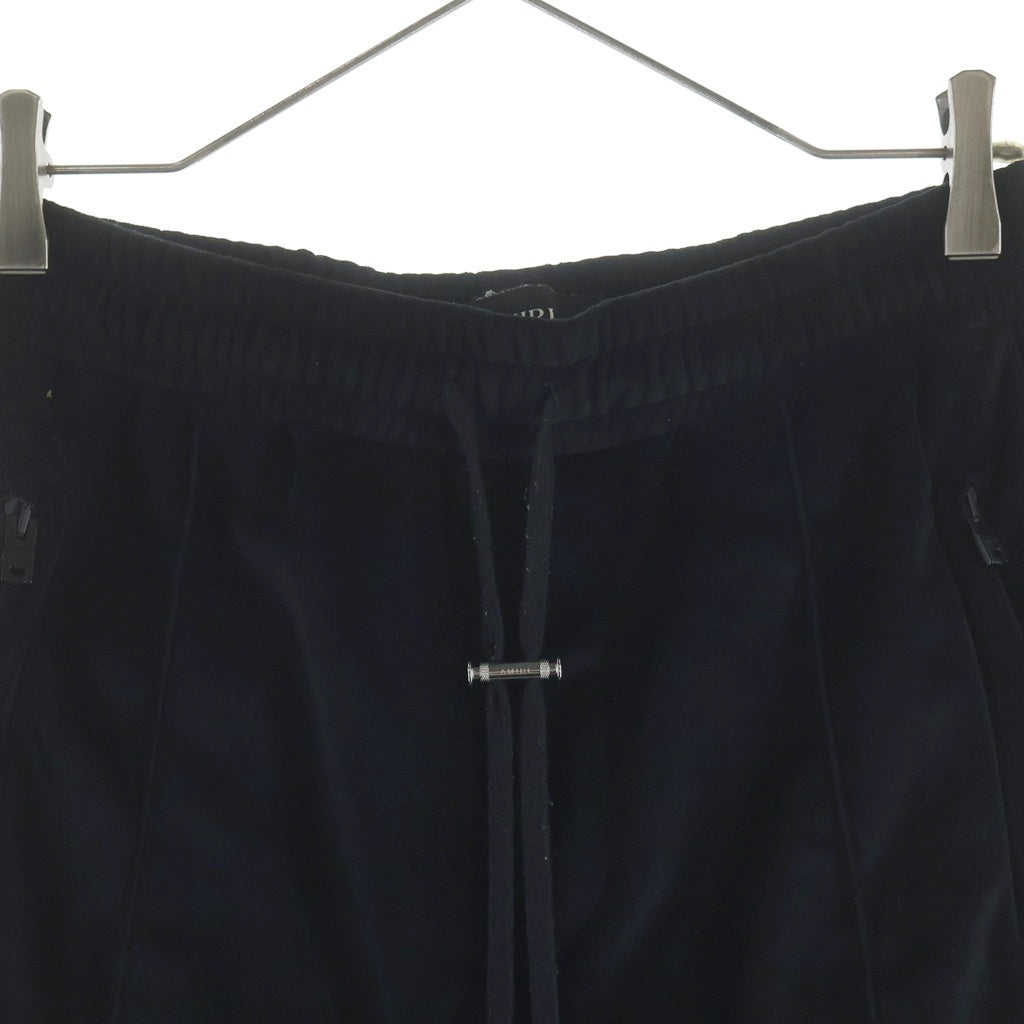 AMIRI アミリ Velvet Flare Track Pant AMロゴ刺繍 ベルベット トラックパンツ ブラック AMPATP1023 AMIRI(アミリ) Velvet Flare Track Pant AMロゴ刺繍 ベルベット