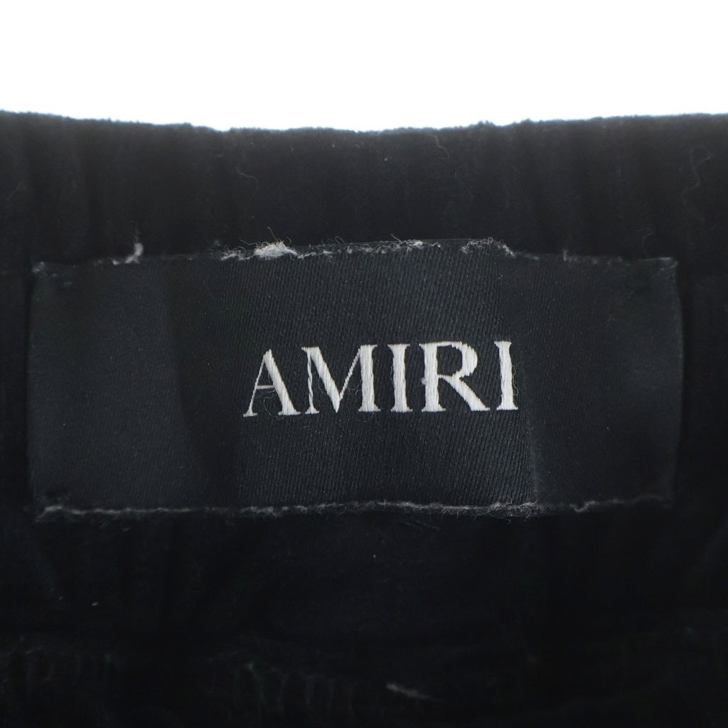 AMIRI(アミリ) Velvet Flare Track Pant AMロゴ刺繍 ベルベット