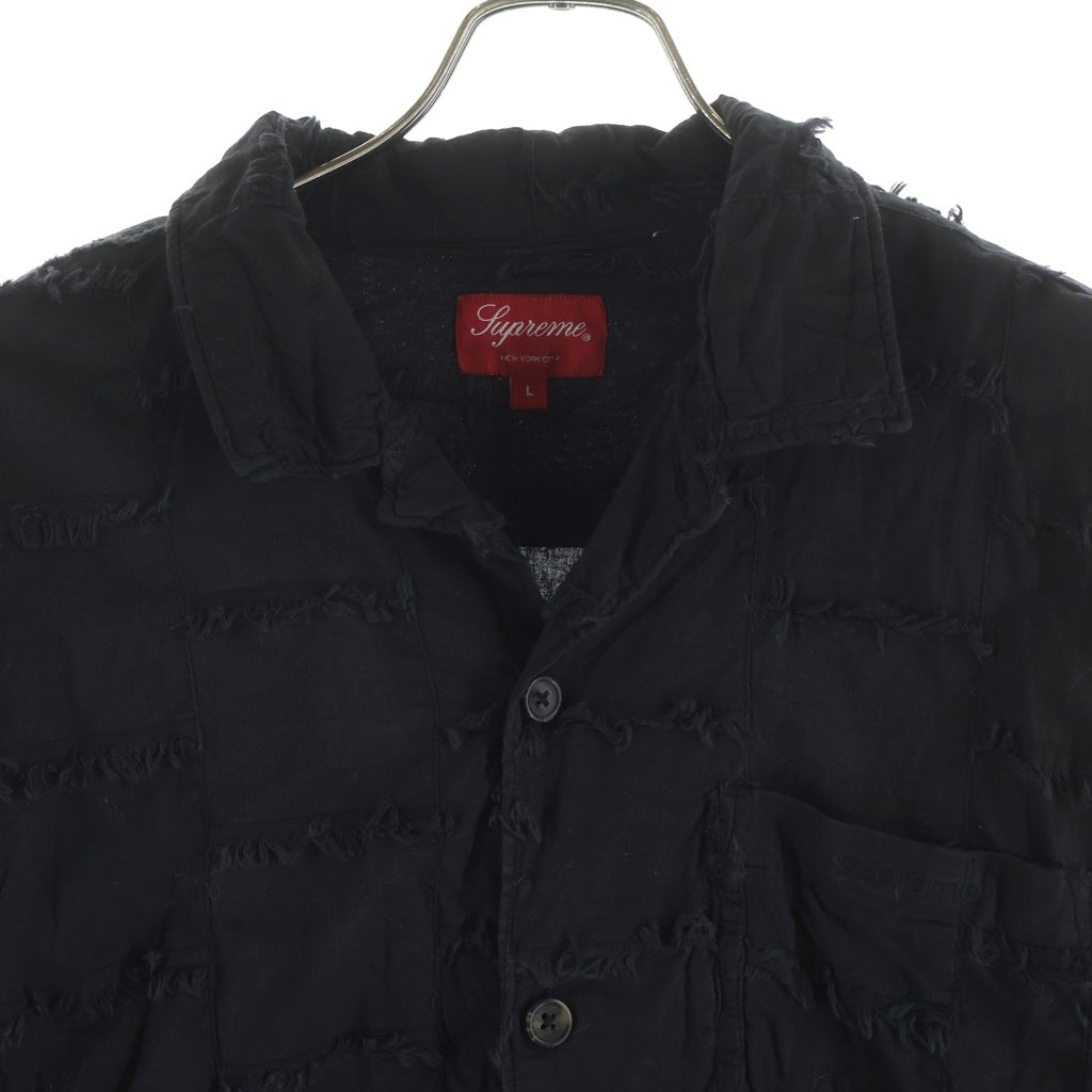 SUPREME(シュプリーム) 23SS Patchwork S/S Shirt オープンカラー パッチワーク半袖シャツ ブラック
