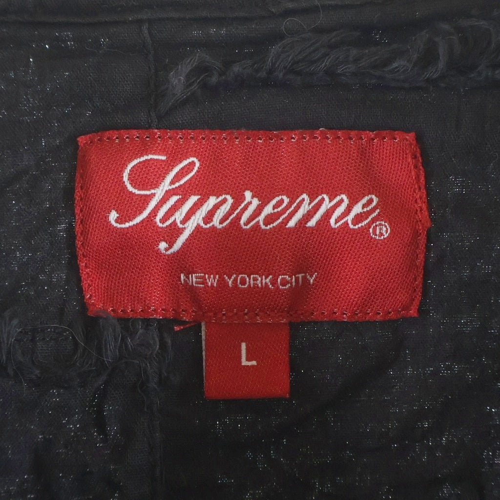 SUPREME(シュプリーム) 23SS Patchwork S/S Shirt オープンカラー パッチワーク半袖シャツ ブラック