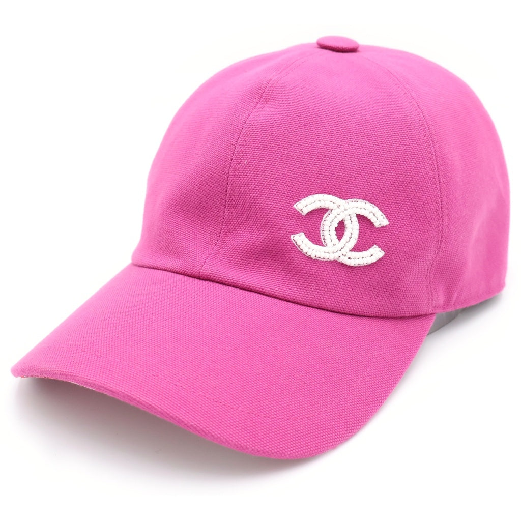 CHANEL(シャネル) ビーズココマーク 6パネルキャップ ピンク レディース