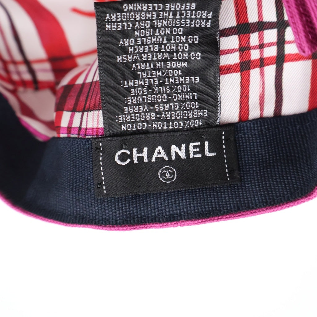 CHANEL(シャネル) ビーズココマーク 6パネルキャップ ピンク レディース