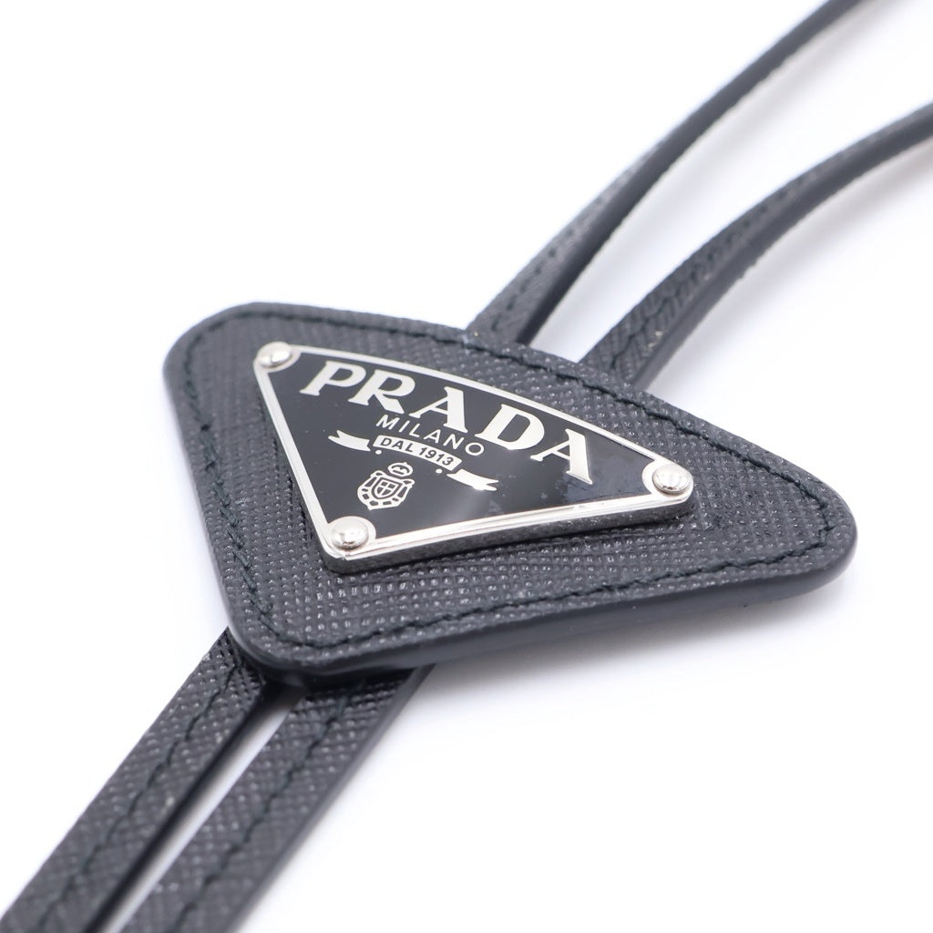 PRADA(プラダ) サフィアーノレザー ボロタイ トライアングルロゴ ブラック 2IC027_QHH_F0002