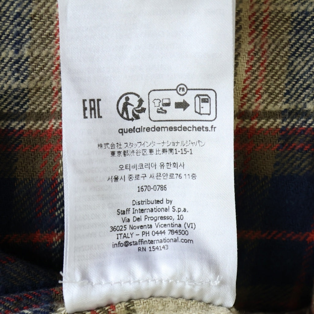 DSQUARED2(ディースクエアード) 25AW LONG-SLEEVED SHIRTS カットオフ 長袖チェックシャツ スナップボタン マルチカラー S71DM0797 D35351