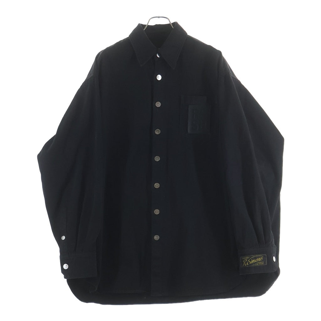 RAF SIMONS(ラフシモンズ) 22SS BIG FIT DENIM SHIRT JACKET オーバーサイズ デニムシャツ ジャケット ブラック 221-M243