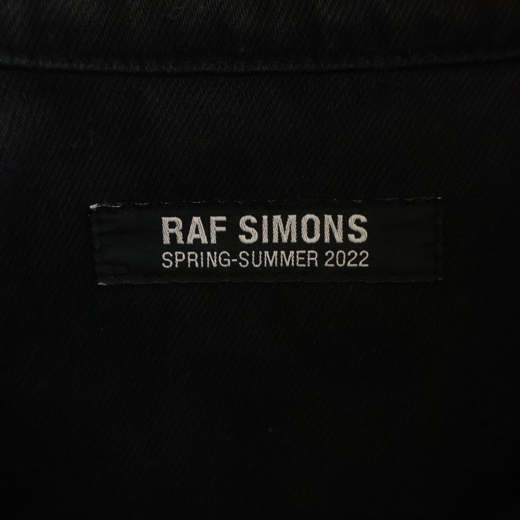 RAF SIMONS(ラフシモンズ) 22SS BIG FIT DENIM SHIRT JACKET オーバーサイズ デニムシャツ ジャケット ブラック 221-M243