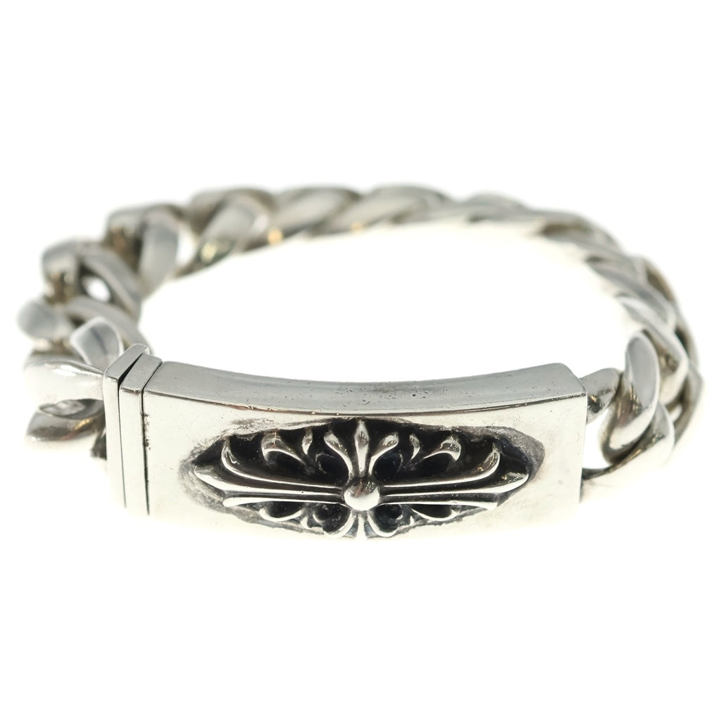 CHROME HEARTS(クロムハーツ) ID FLORAL CRS フローラルクロスIDクラシックリンク ブレスレット 13LINK シルバー BCA164