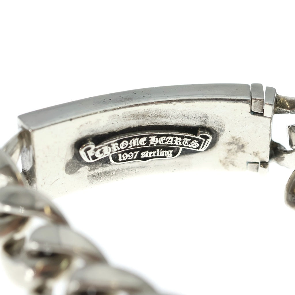 CHROME HEARTS(クロムハーツ) ID FLORAL CRS フローラルクロスIDクラシックリンク ブレスレット 13LINK シルバー BCA164