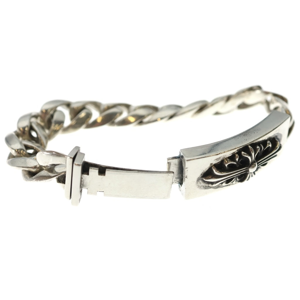 CHROME HEARTS(クロムハーツ) ID FLORAL CRS フローラルクロスIDクラシックリンク ブレスレット 13LINK シルバー BCA164