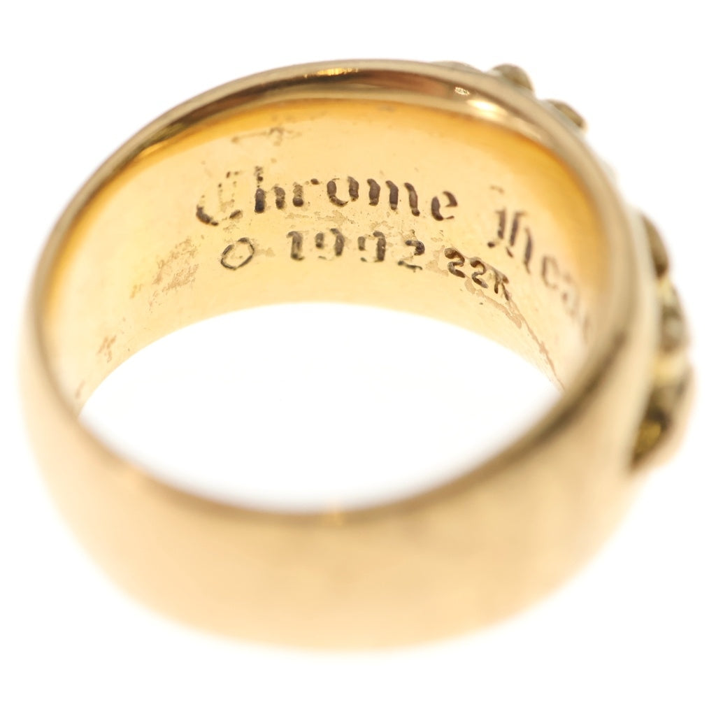 CHROME HEARTS(クロムハーツ) 22K FLRL CRS P D 22Kフローラルクロス PAVEダイヤ ゴールドリング