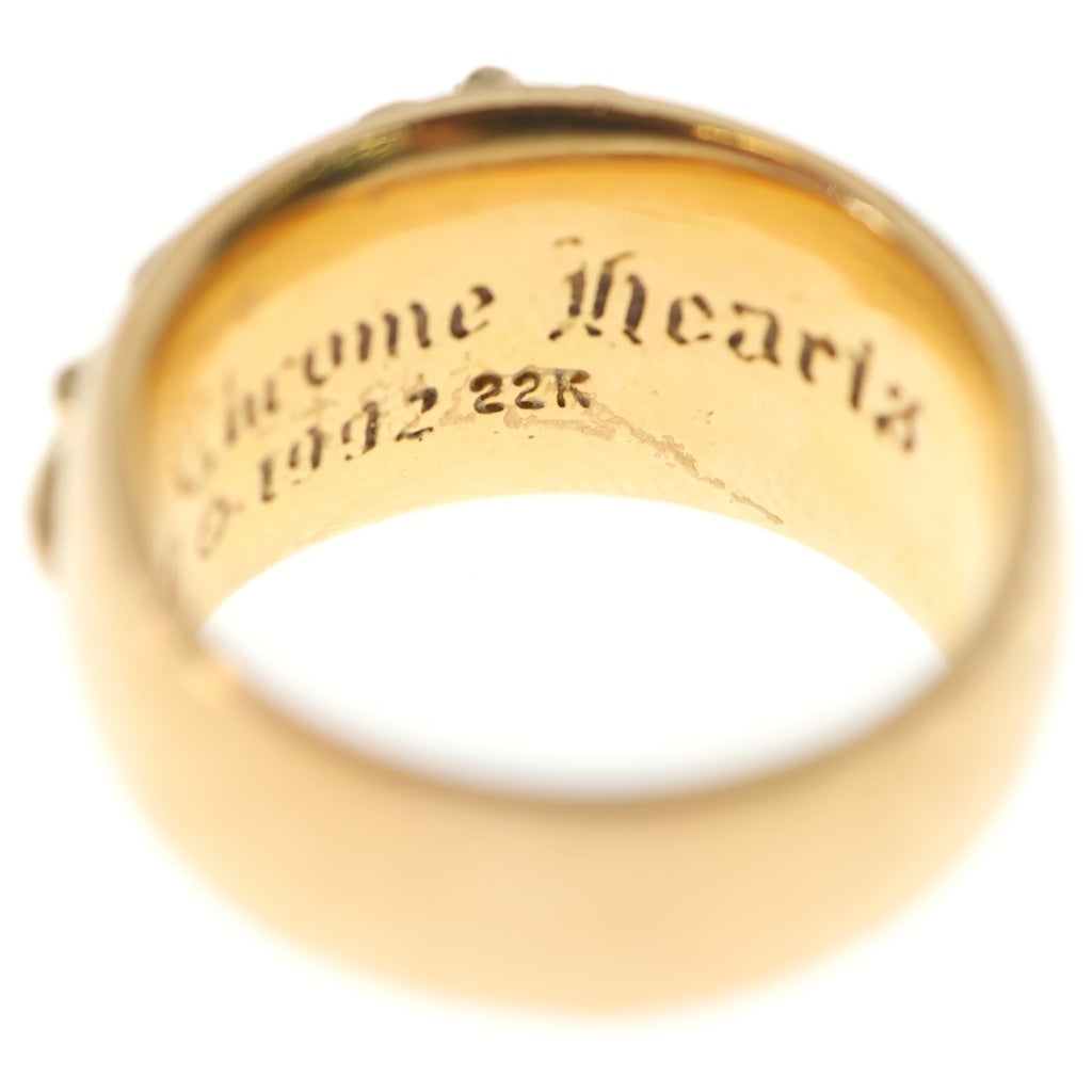 CHROME HEARTS(クロムハーツ) 22K FLRL CRS P D 22Kフローラルクロス PAVEダイヤ ゴールドリング