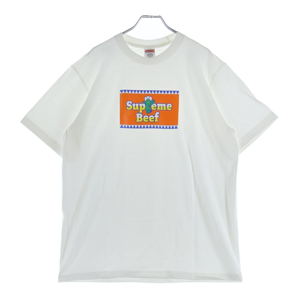 SUPREME(シュプリーム) 25SS Beaf Tee フロントプリント クルーネック 半袖Tシャツ ホワイト
