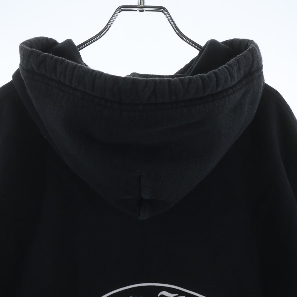 CHROME HEARTS(クロムハーツ) SWTSHRT HD Los Angeles LTD ロサンゼルス限定 バックホースシュープリント プルオーバーパーカー フーディー ブラック