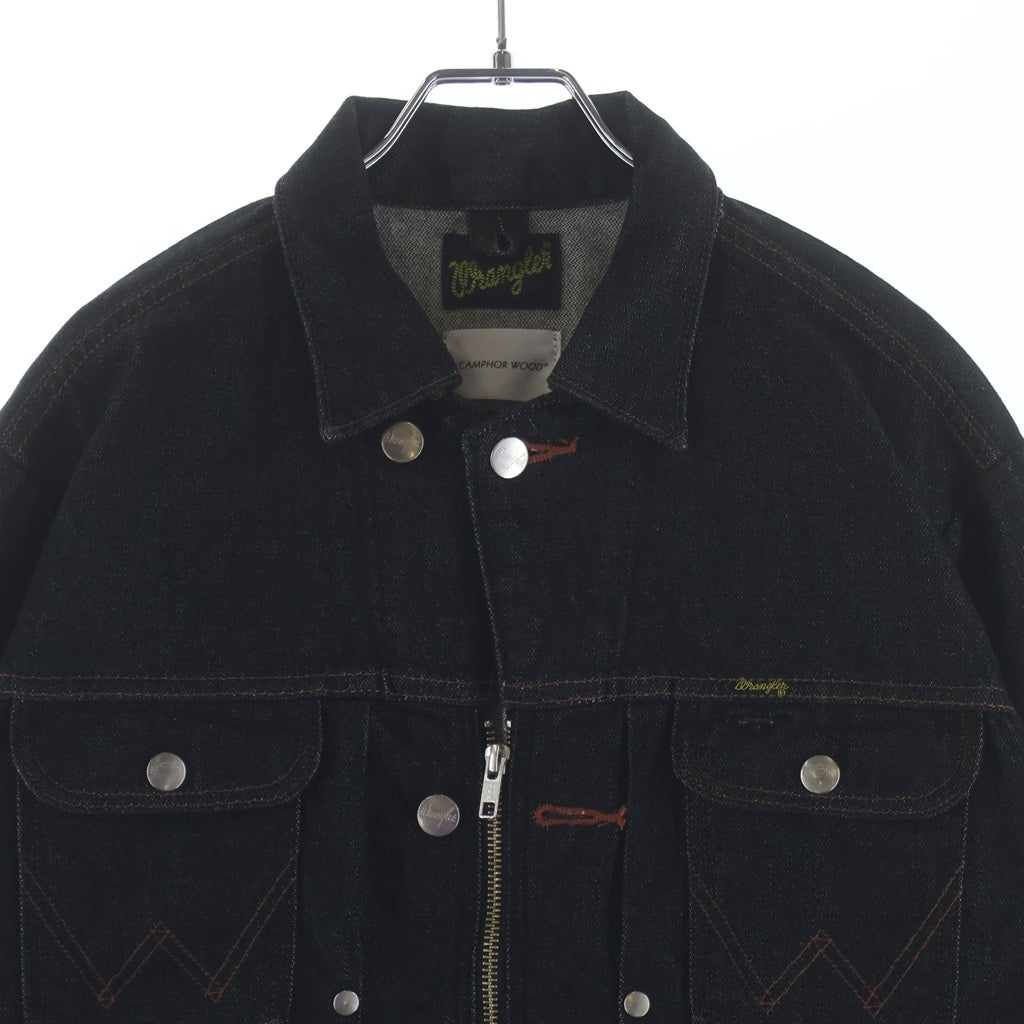Wrangler(ラングラー) ×CAMPHOR WOOD カンファーウッド Custom 2way Trucker Jacket カスタムトラッカージャケット ジップアップ フルボタン デニムジャケット インディゴ WS9391