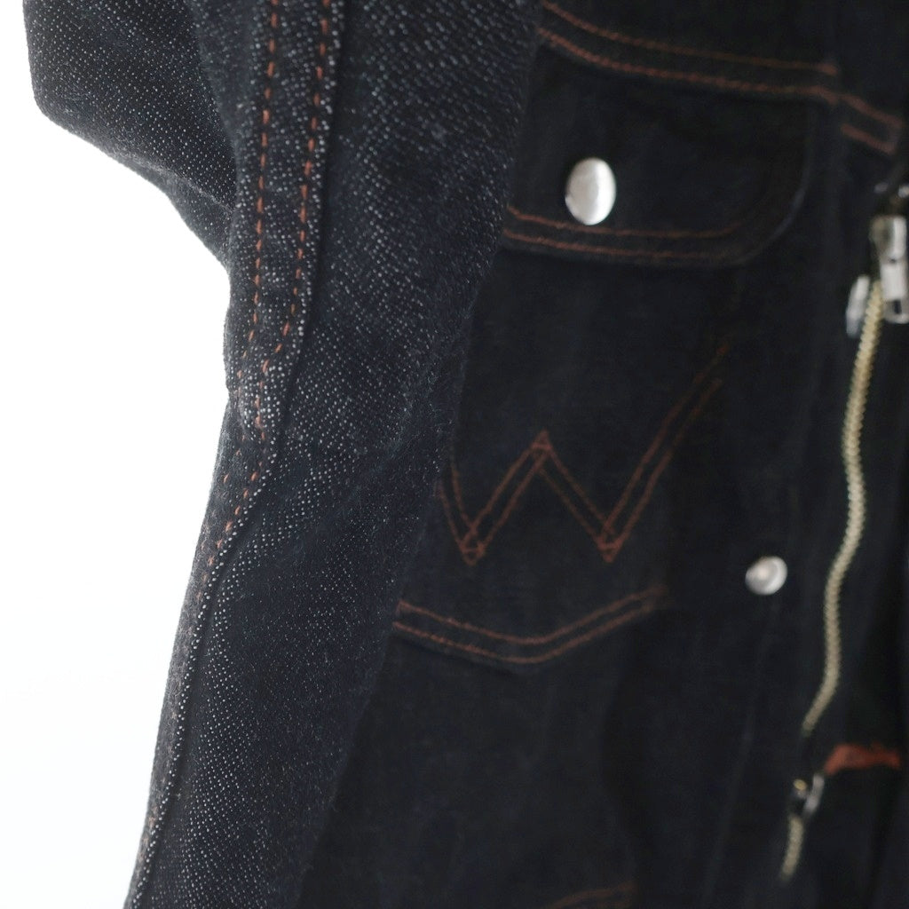 Wrangler(ラングラー) ×CAMPHOR WOOD カンファーウッド Custom 2way Trucker Jacket カスタムトラッカージャケット ジップアップ フルボタン デニムジャケット インディゴ WS9391