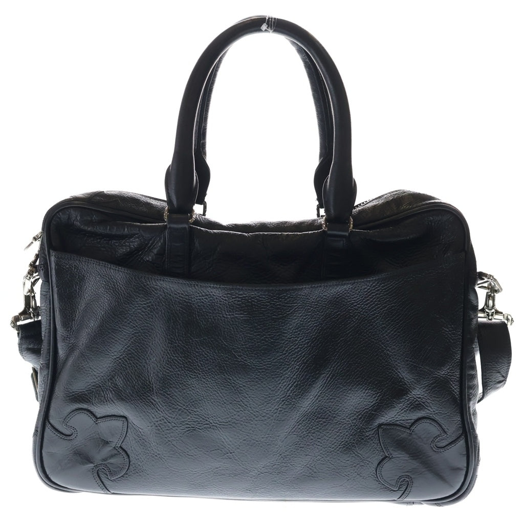 CHROME HEARTS(クロムハーツ) BRF CLL TRBK STRP ブリーフケース ビジネスバッグ 2way レザー クロスパッチ ブラック