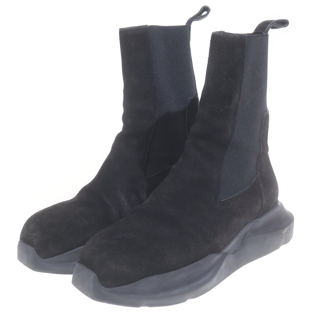 Rick Owens(リックオウエンス) Geth Beatle Boots サイドゴア スエード ハイカットブーツ ブラック RU02B2808