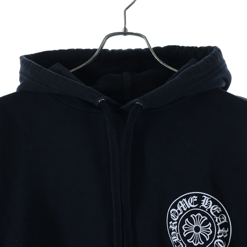 CHROME HEARTS(クロムハーツ) OSAKA Horseshoe Hoodie 大阪限定 ホースシューフーディ 袖プリント プルオーバー パーカー ブラック