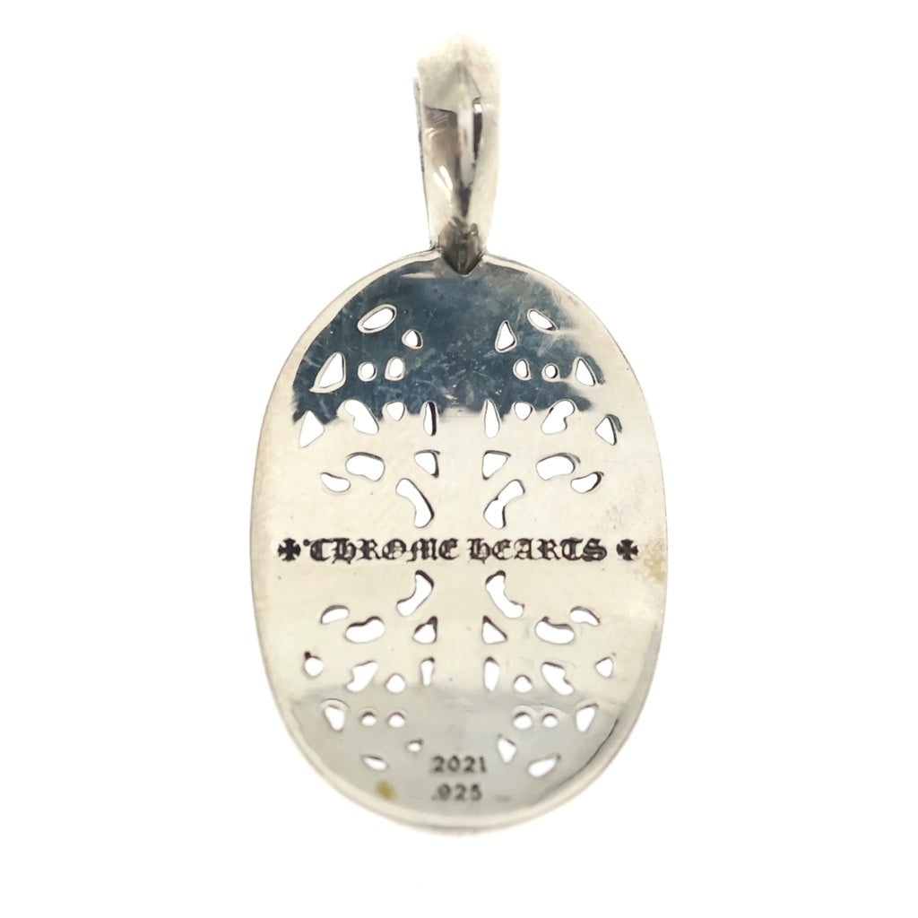 CHROME HEARTS(クロムハーツ) CLSC OVAL P/D クラシックオーバル ペンダントトップ ゴールドパヴェダイヤ シルバー