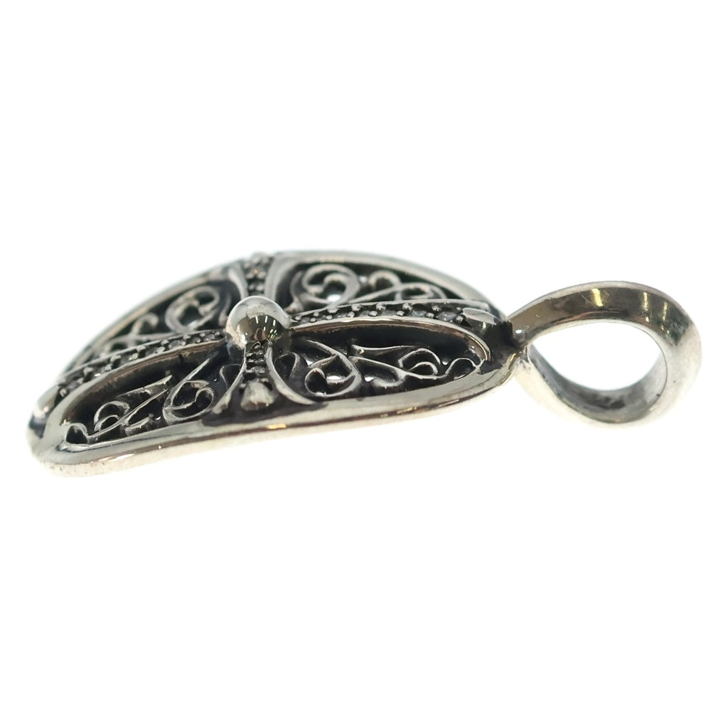 CHROME HEARTS(クロムハーツ) CLSC OVAL P/D クラシックオーバル ペンダントトップ ゴールドパヴェダイヤ シルバー