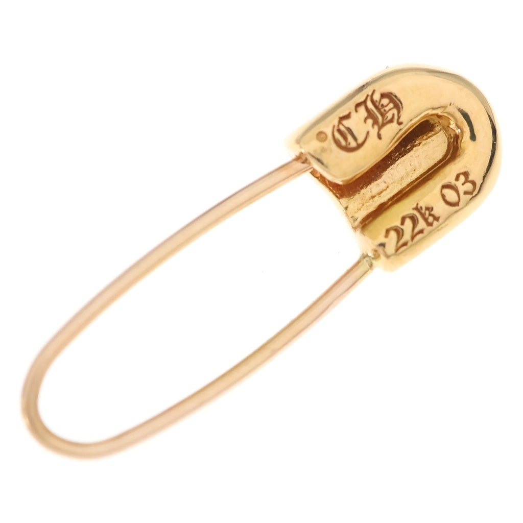 CHROME HEARTS(クロムハーツ) 22K ER SAFETY PIN セーフティピン ピアス ゴールド