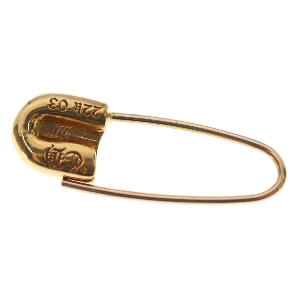CHROME HEARTS(クロムハーツ) 22K ER SAFETY PIN セーフティピン ピアス ゴールド