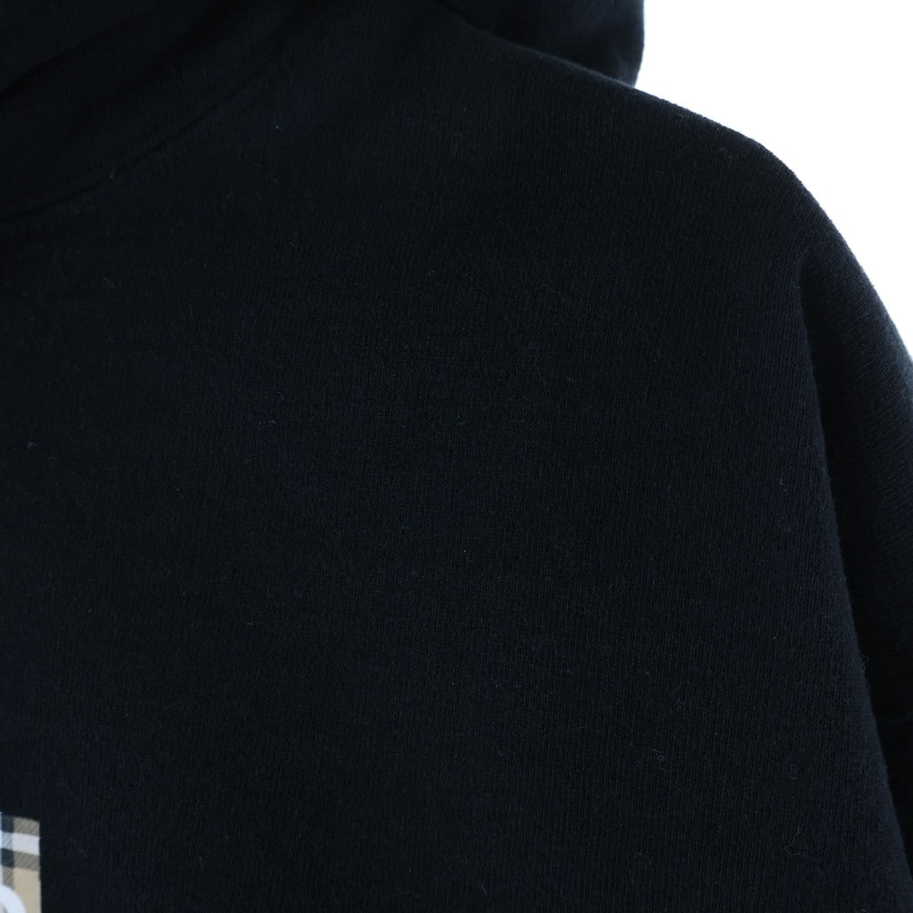 SUPREME(シュプリーム) 22SS×BURBERRY Box Logo Hooded Sweatshirt バーバリー ボックスロゴ スウェットプルオーバーパーカー ブラック