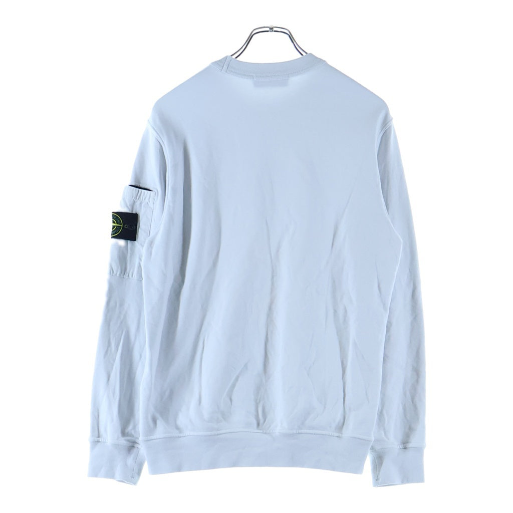 STONE ISLAND(ストーンアイランド) 袖ロゴワッペン クルーネックスウェットトレーナー ホワイト L1S156100019S0410