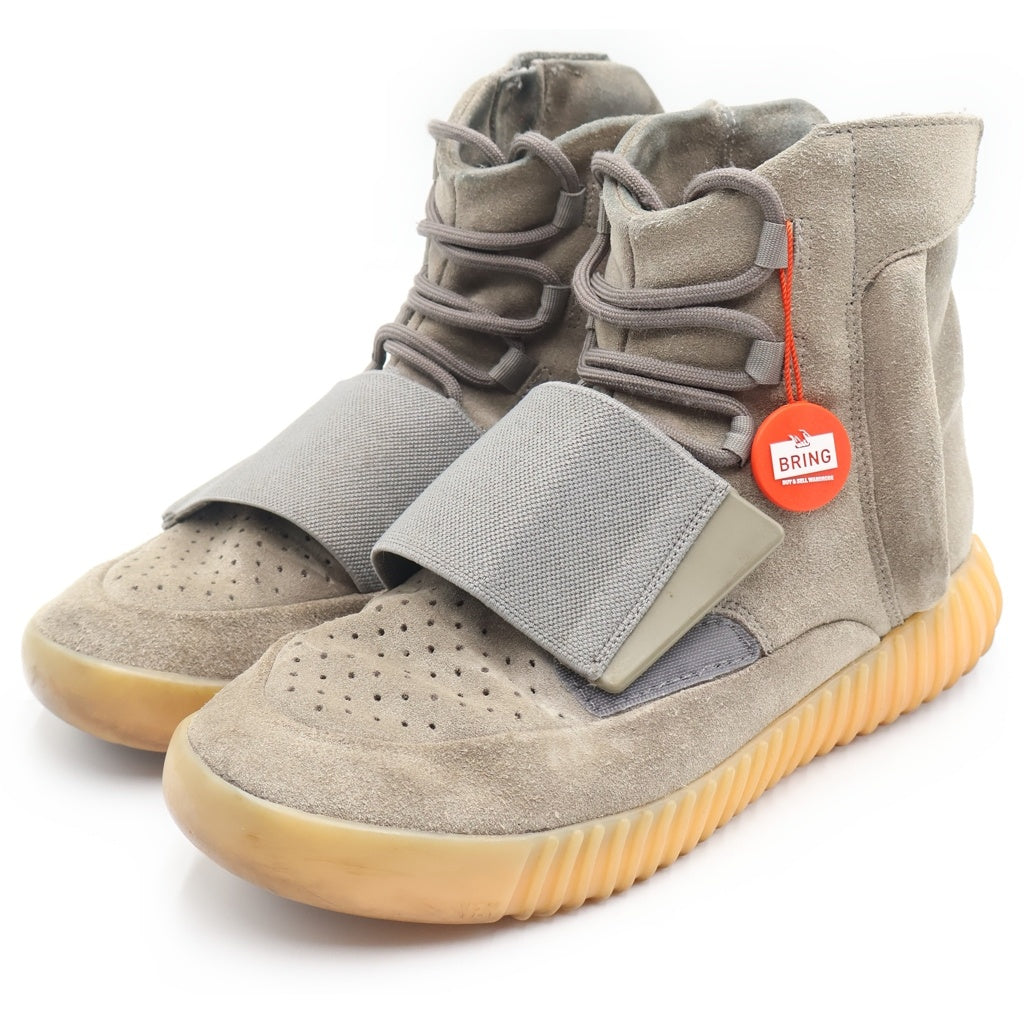 adidas(アディダス) YEEZY BOOST 750 Light Grey イージーブースト750 ハイカットスニーカー サイドジップ ベルクロストラップ グレー BB1840 US8/26cm