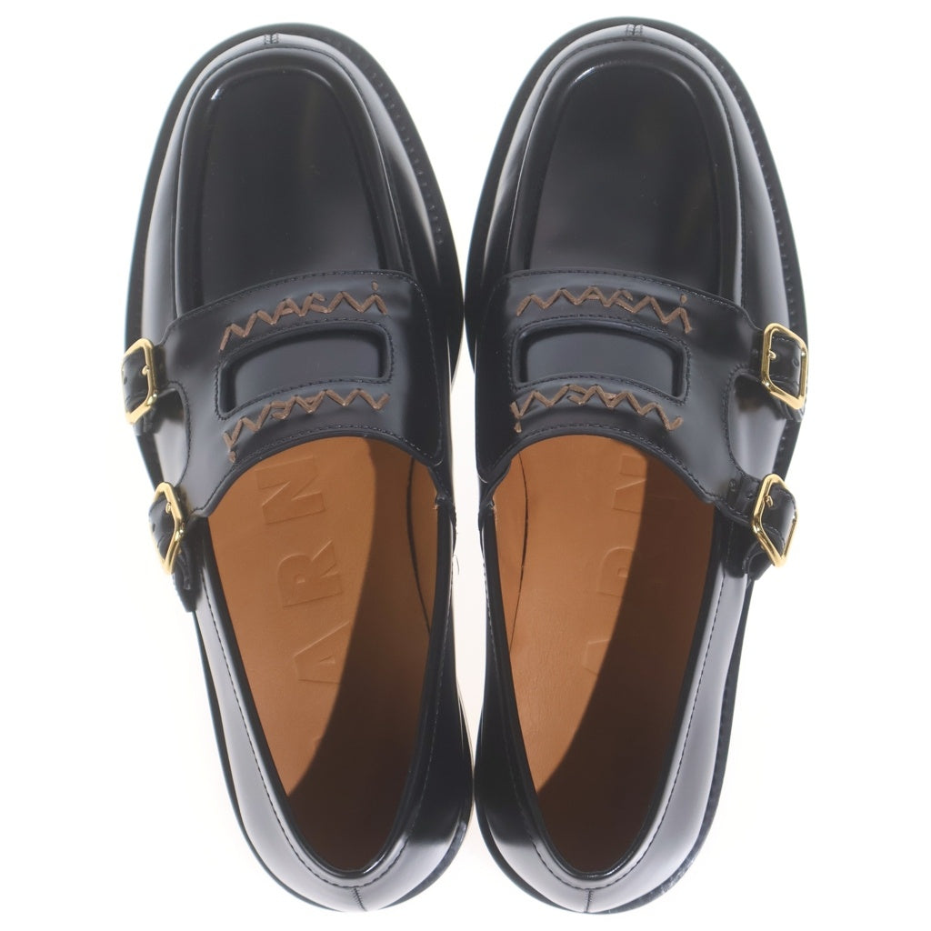 MARNI(マルニ) 25AW Bambi 3.0 ダブルモンク レザー ローファー ブラック MOMS006002