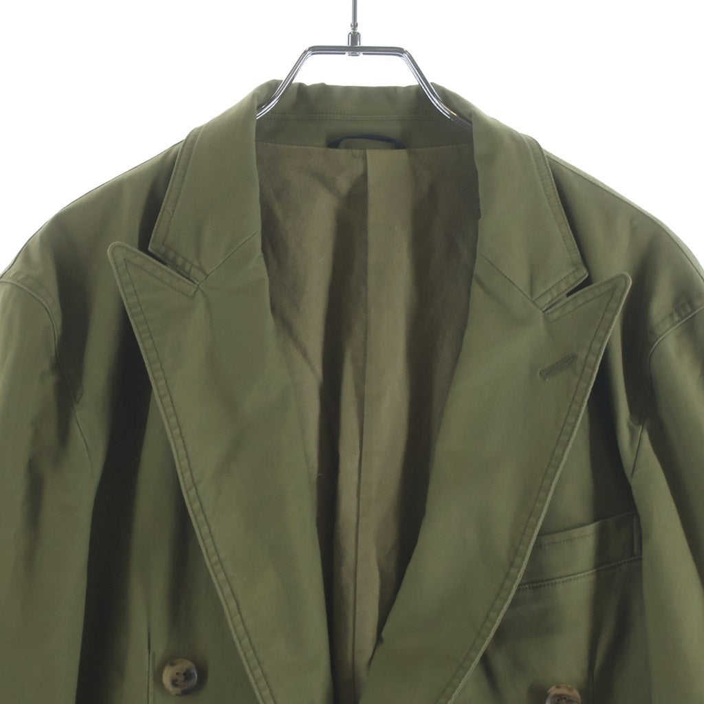 jun hashimoto(ジュンハシモト) 20AW DOUBLE JACKET コットン テーラードジャケット カーキ 1032020004