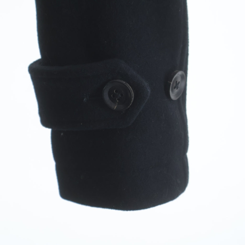jun hashimoto(ジュンハシモト) 18AW STAND COLLAR COAT スタンドカラー メルトン コート ブラック 1011820005