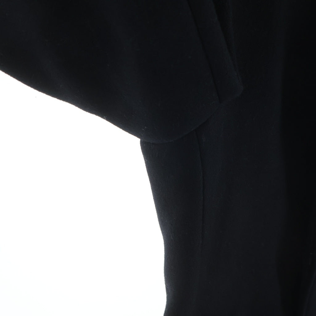 jun hashimoto(ジュンハシモト) 18AW STAND COLLAR COAT スタンドカラー メルトン コート ブラック 1011820005