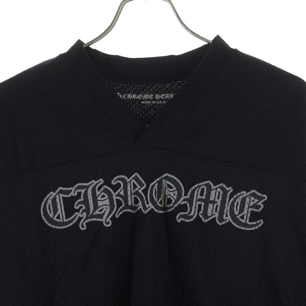 CHROME HEARTS(クロムハーツ) MESH WARM UP JERSEY メッシュワームアップジャージゲームシャツ 長袖Tシャツカットソー ロンT ブラック
