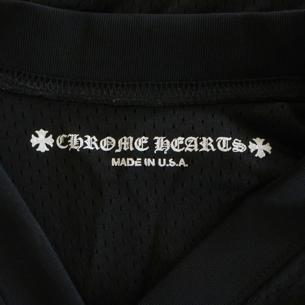 CHROME HEARTS(クロムハーツ) MESH WARM UP JERSEY メッシュワームアップジャージゲームシャツ 長袖Tシャツカットソー ロンT ブラック