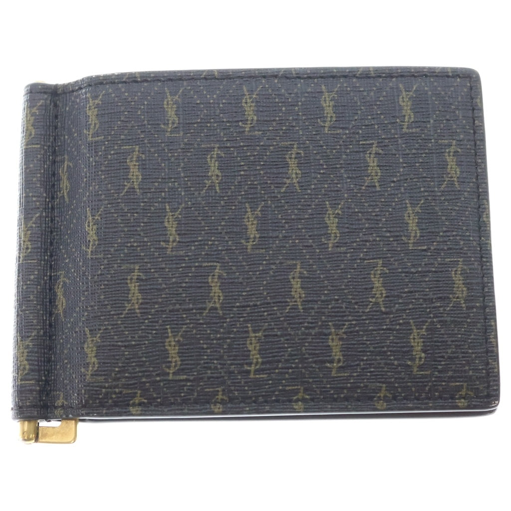 SAINT LAURENT PARIS(サンローランパリ) マネークリップ カードホルダー ル・モノグラム ブラウン 647153