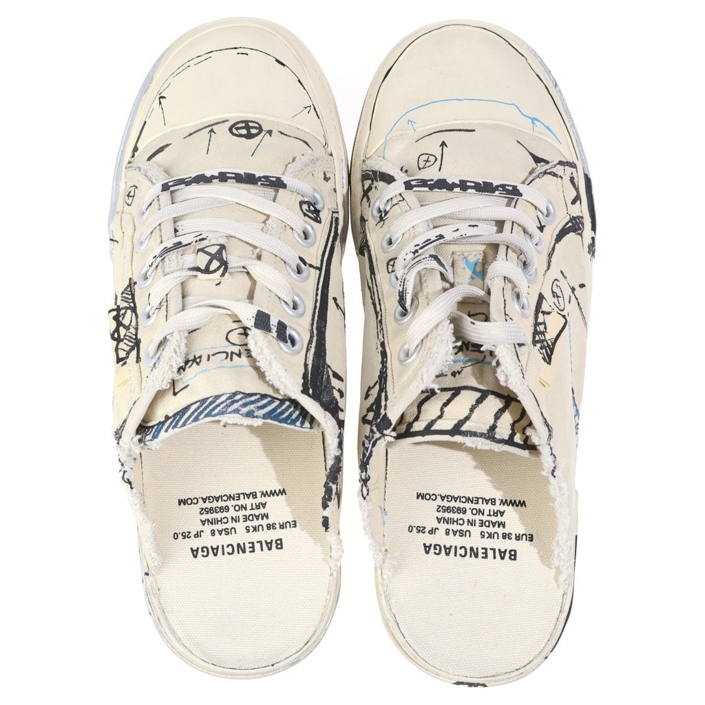 BALENCIAGA(バレンシアガ) DENIM SLIPPERS 総柄ミュール サンダル