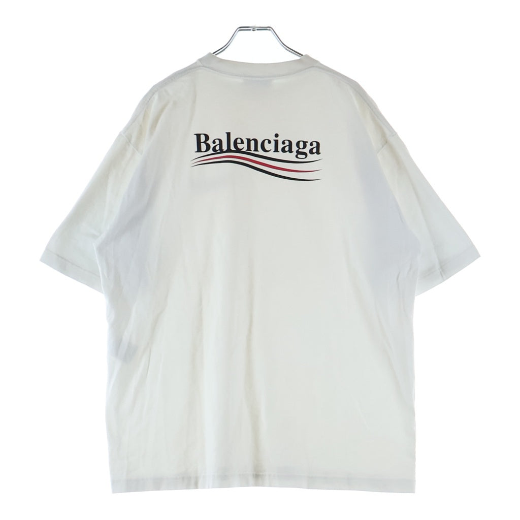 BALENCIAGA(バレンシアガ) キャンペーンロゴプリント クルーネック 半袖Tシャツ ホワイト 620941 TIV52 9040