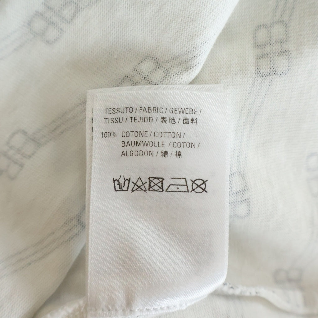 BALENCIAGA(バレンシアガ) BBロゴ総柄 クルーネック 半袖Tシャツ ホワイト 612965 TIVA1 2020